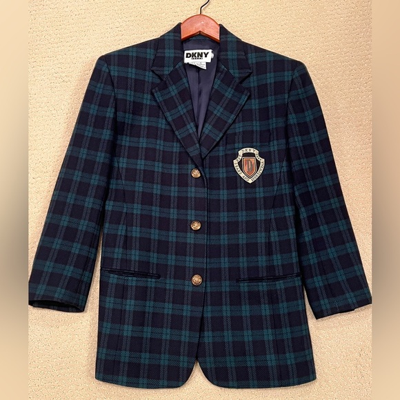 Dkny Jackets & Blazers - DKNY Black Watch Plaid Blazer, Size 4